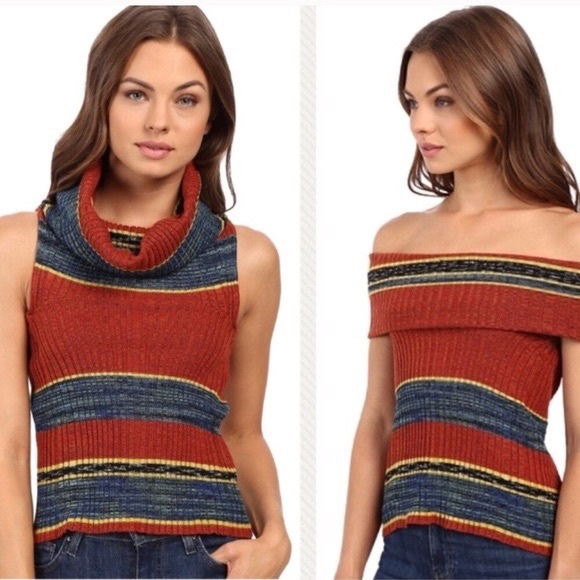 Free People Carly Cowl Stripe Sweater - Picture 2 of 6